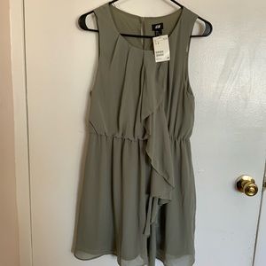 H&M green mini dress